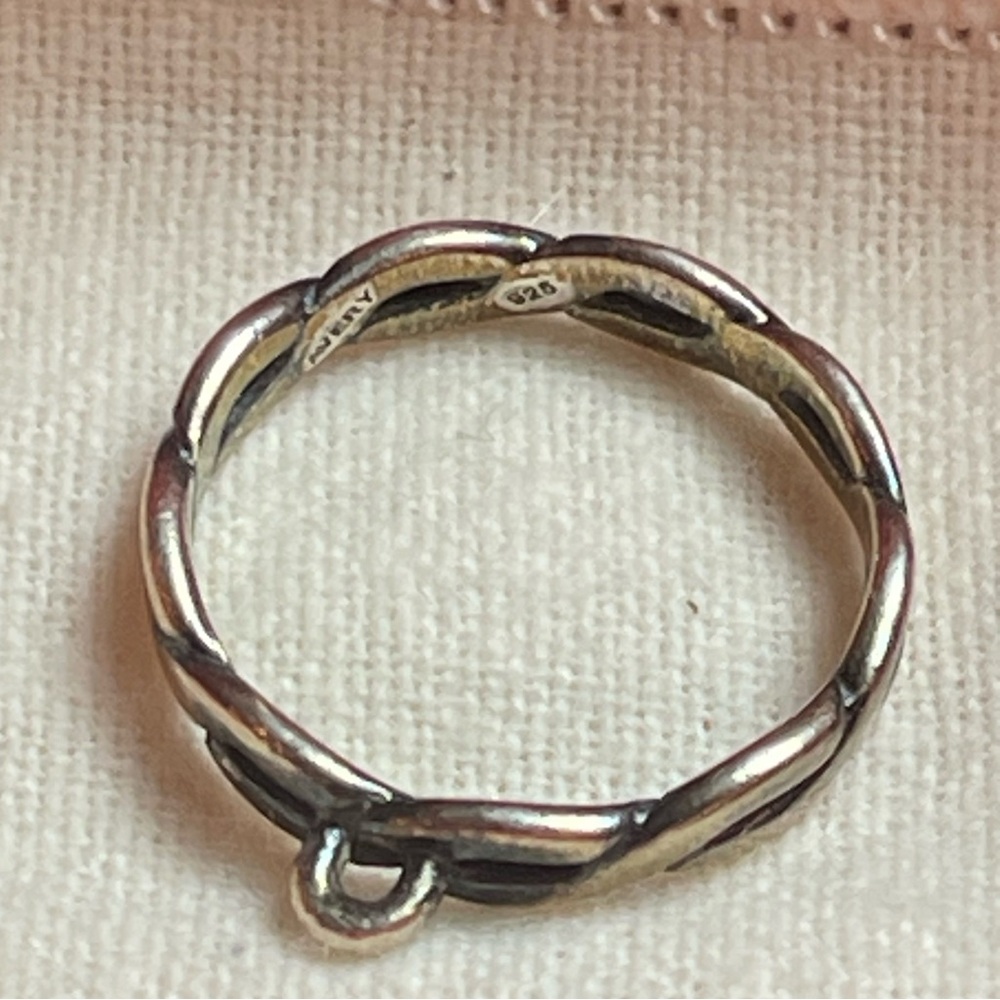 James Avery Silver Twisted Loop Charm Ring - image 5